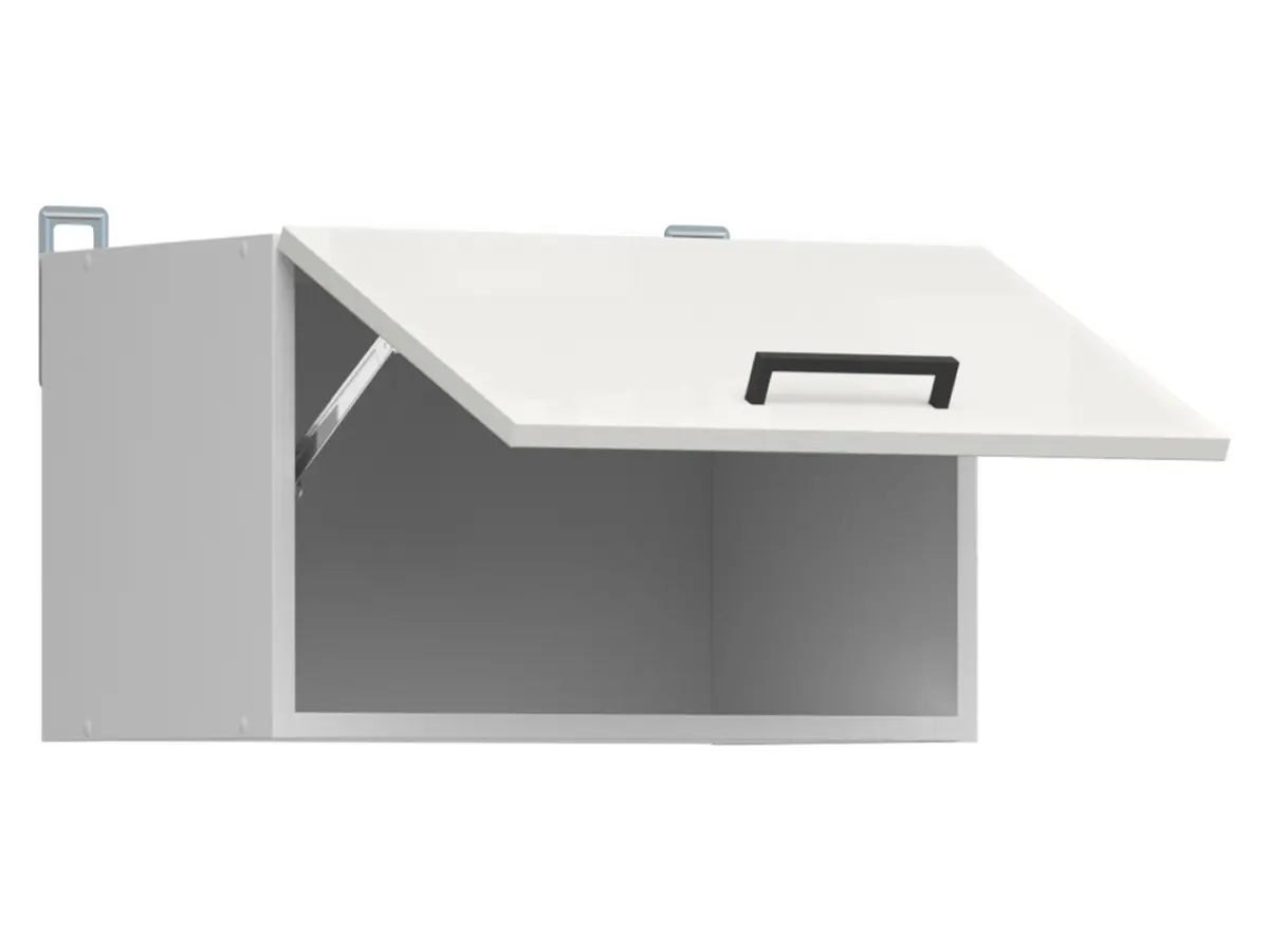 Armario de cocina superior Junona Line 50 cm sobre campana extractora brillo tiza