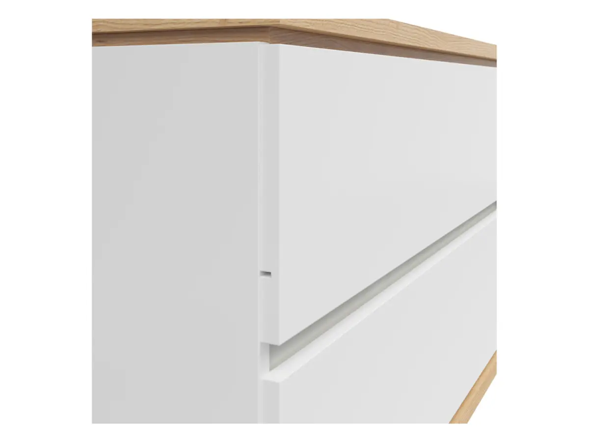 Mueble RTV Yamael 184 cm con 2 puertas y 2 cajones blanco