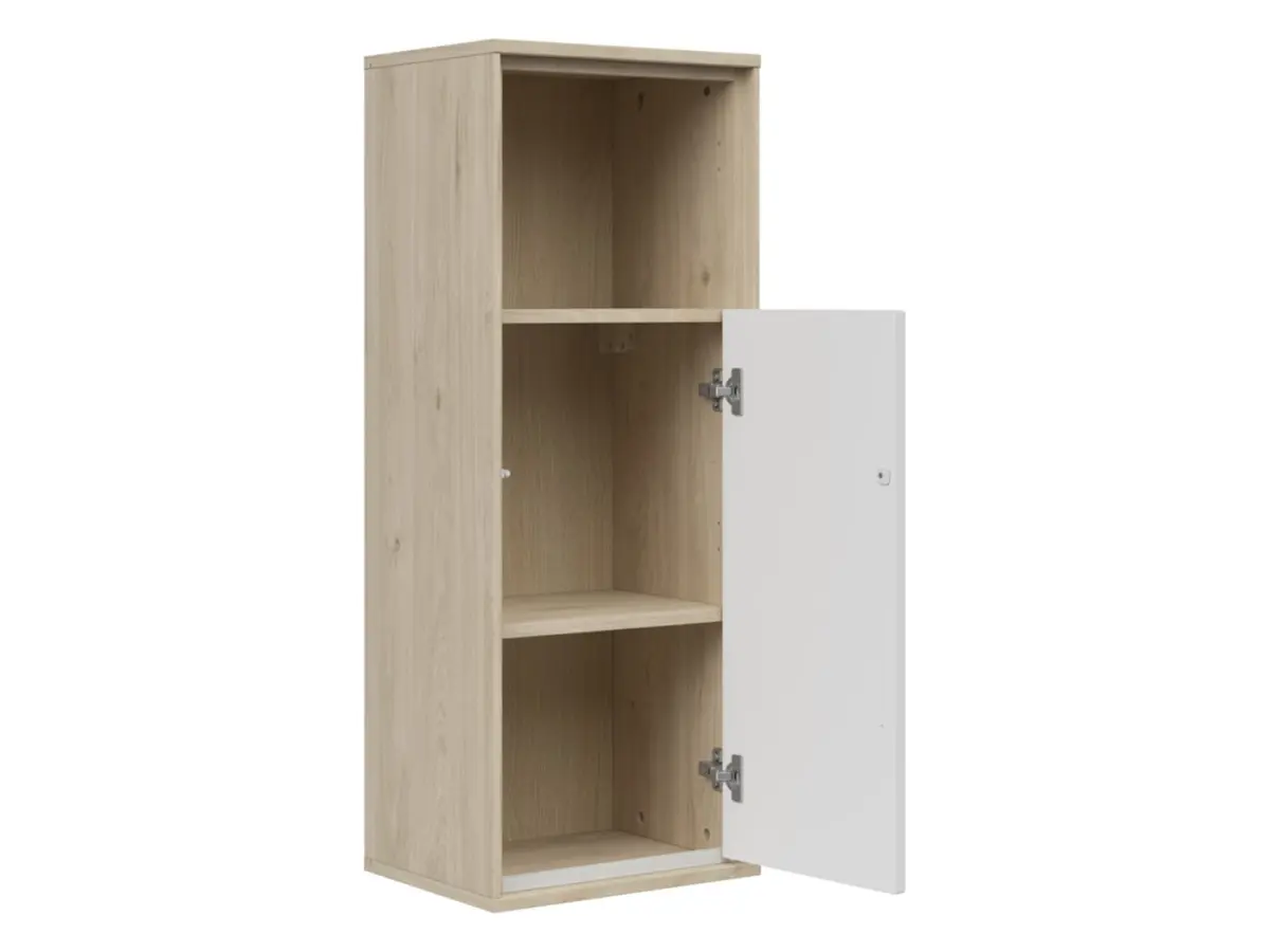Armario suspendido Ema 36 cm con puerta y estante nogal jackson hickory/gris claro