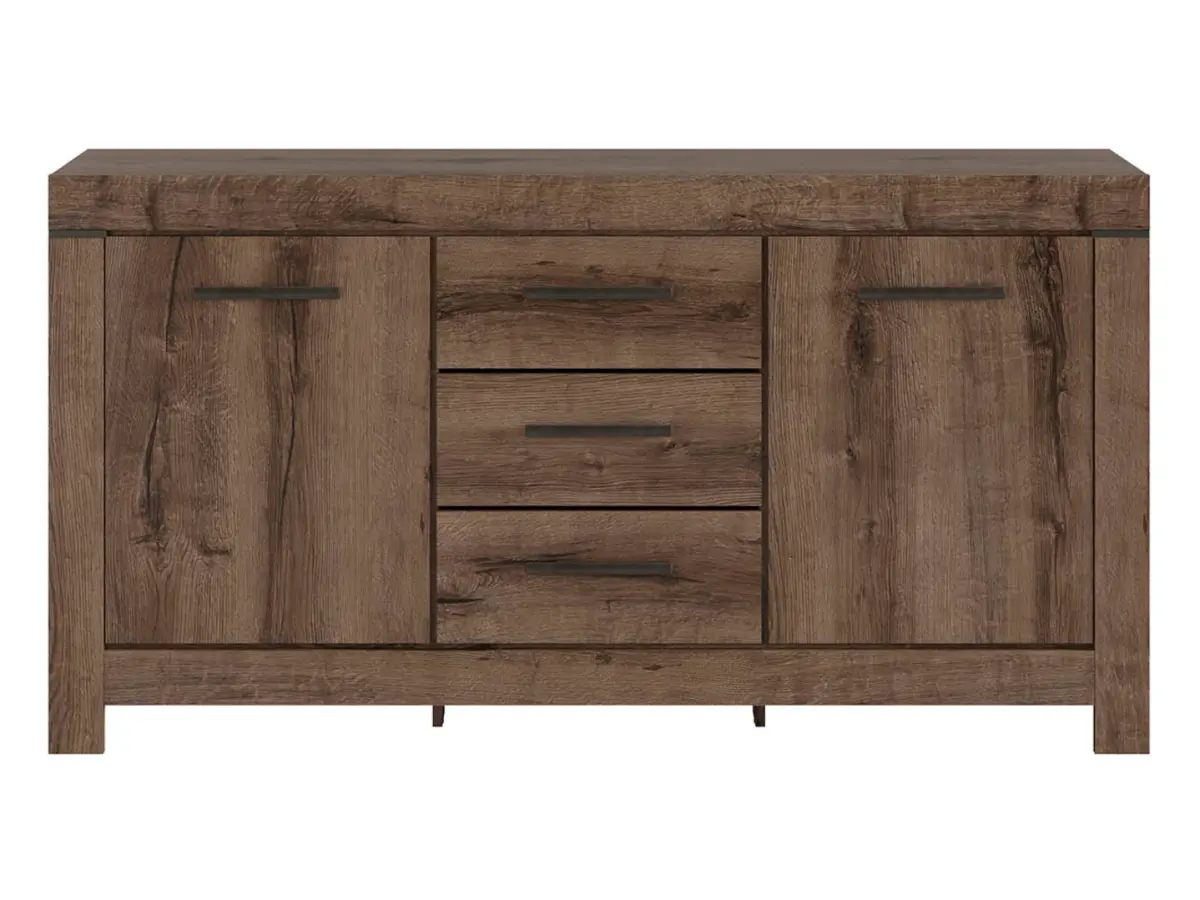 Cómoda Balin 160 cm con 2 puertas y 3 cajones roble monastery