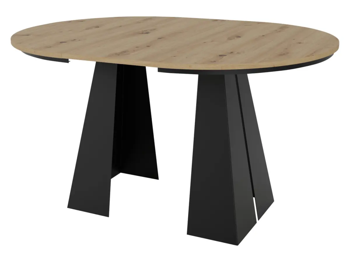 Mesa extensible Lorian 100-176/76 roble artisan negro