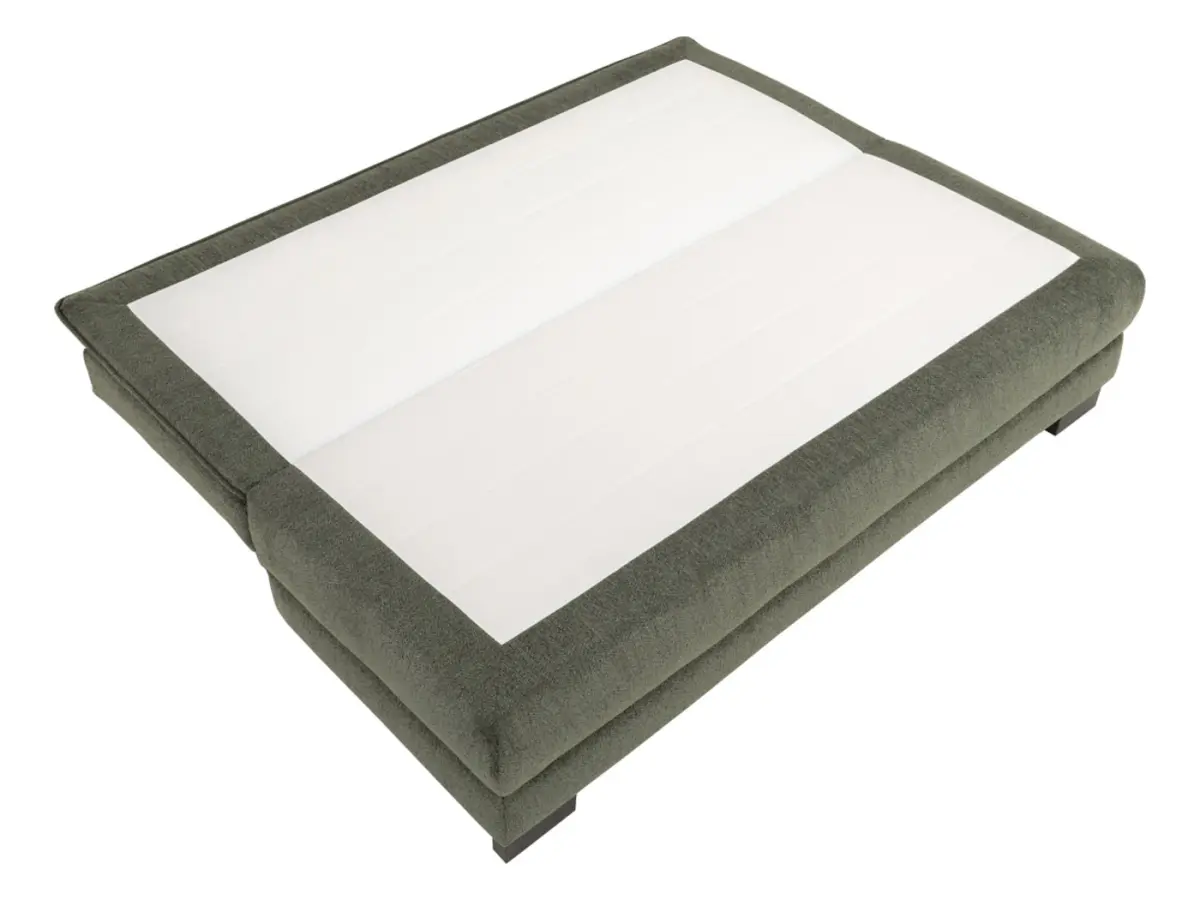 Sofá de tres plazas Lindon convertible con arcón chenilla verde