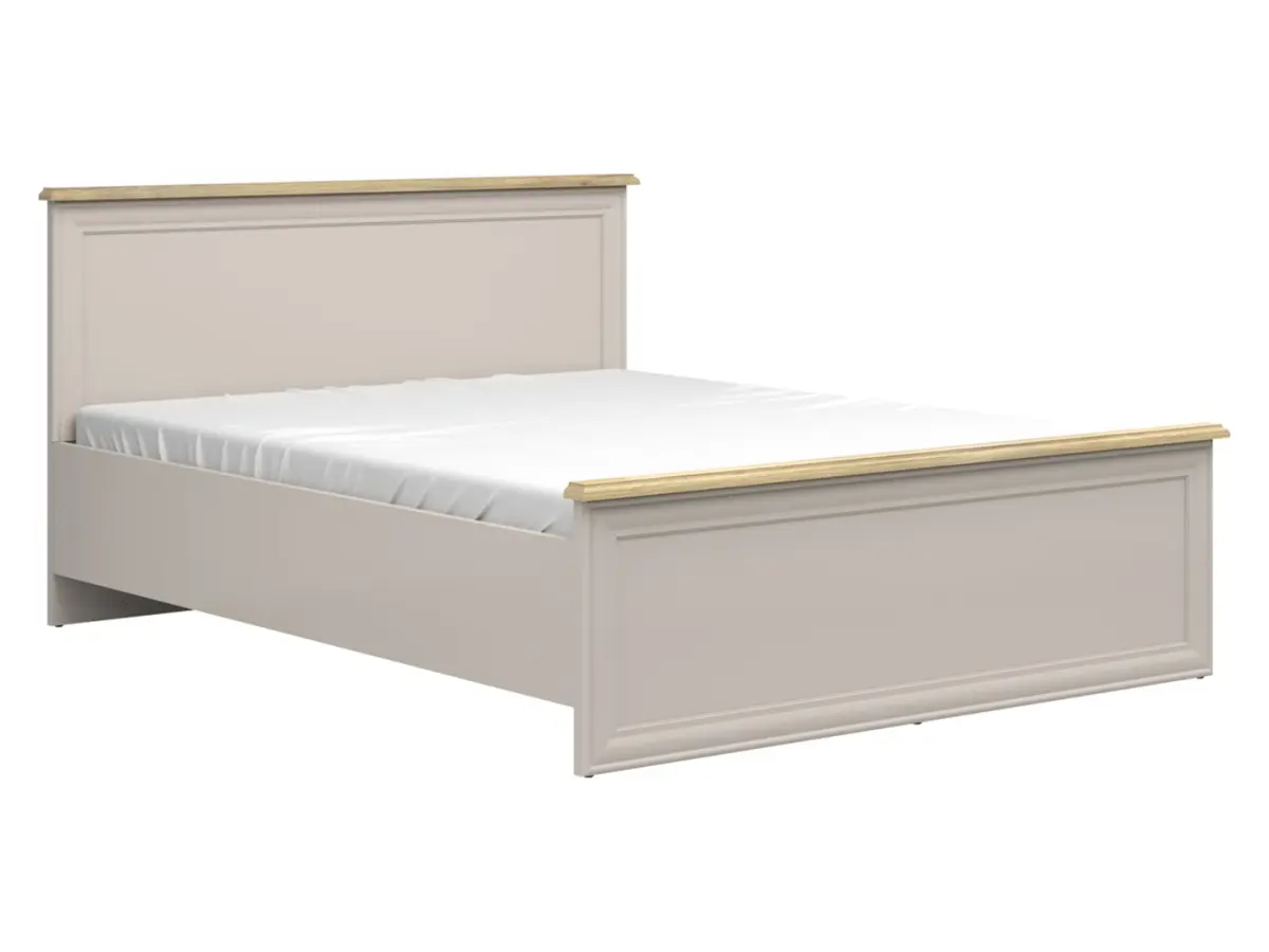 Cama Anga B 160x200 con somier y contenedor cachemira/roble mauvella