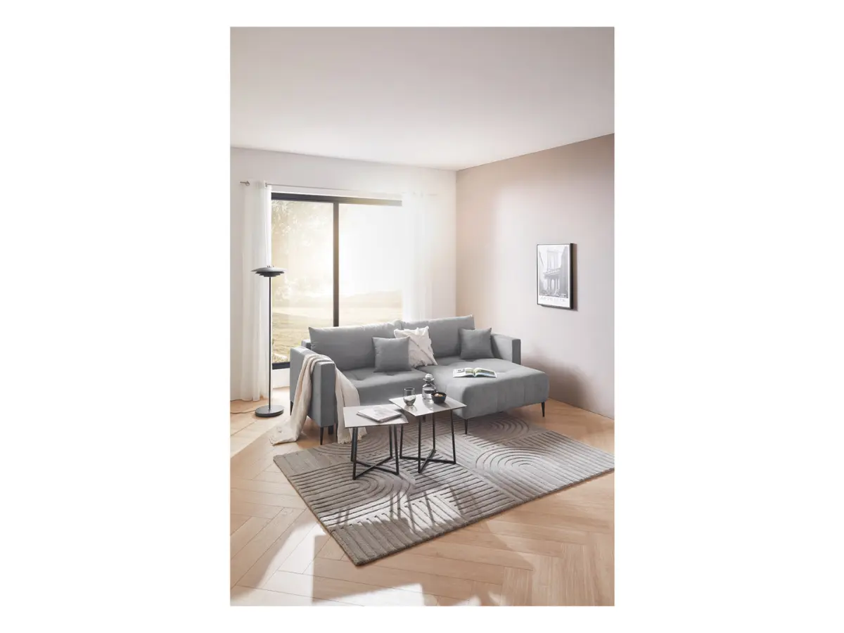 Універсальний кутовий диван Ponty розкладний з нішею сірий