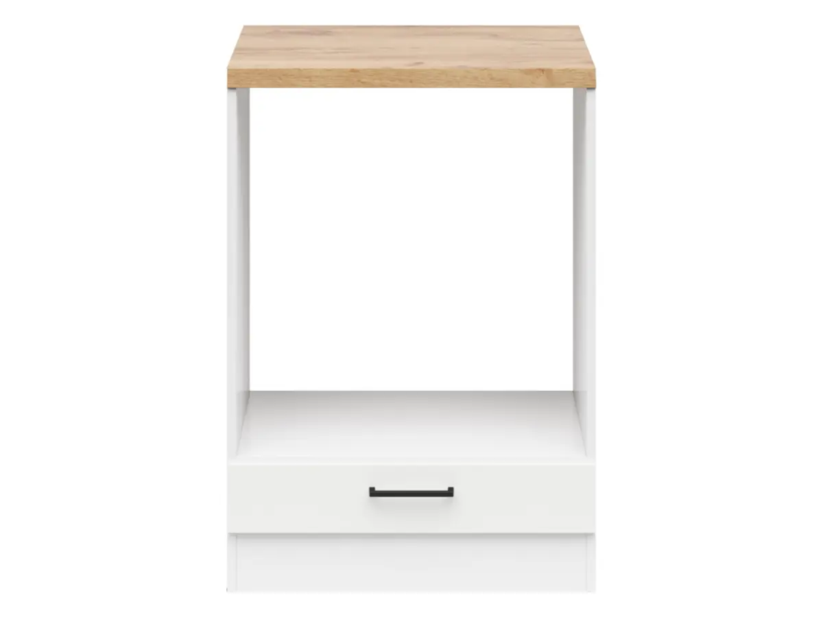 Mueble de cocina para horno encastrable Junona Line 60 cm tiza brillo con encimera