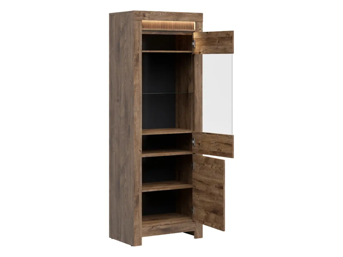 Vitrina Torin 71 cm con 2 puertas roble ribbeck marrón