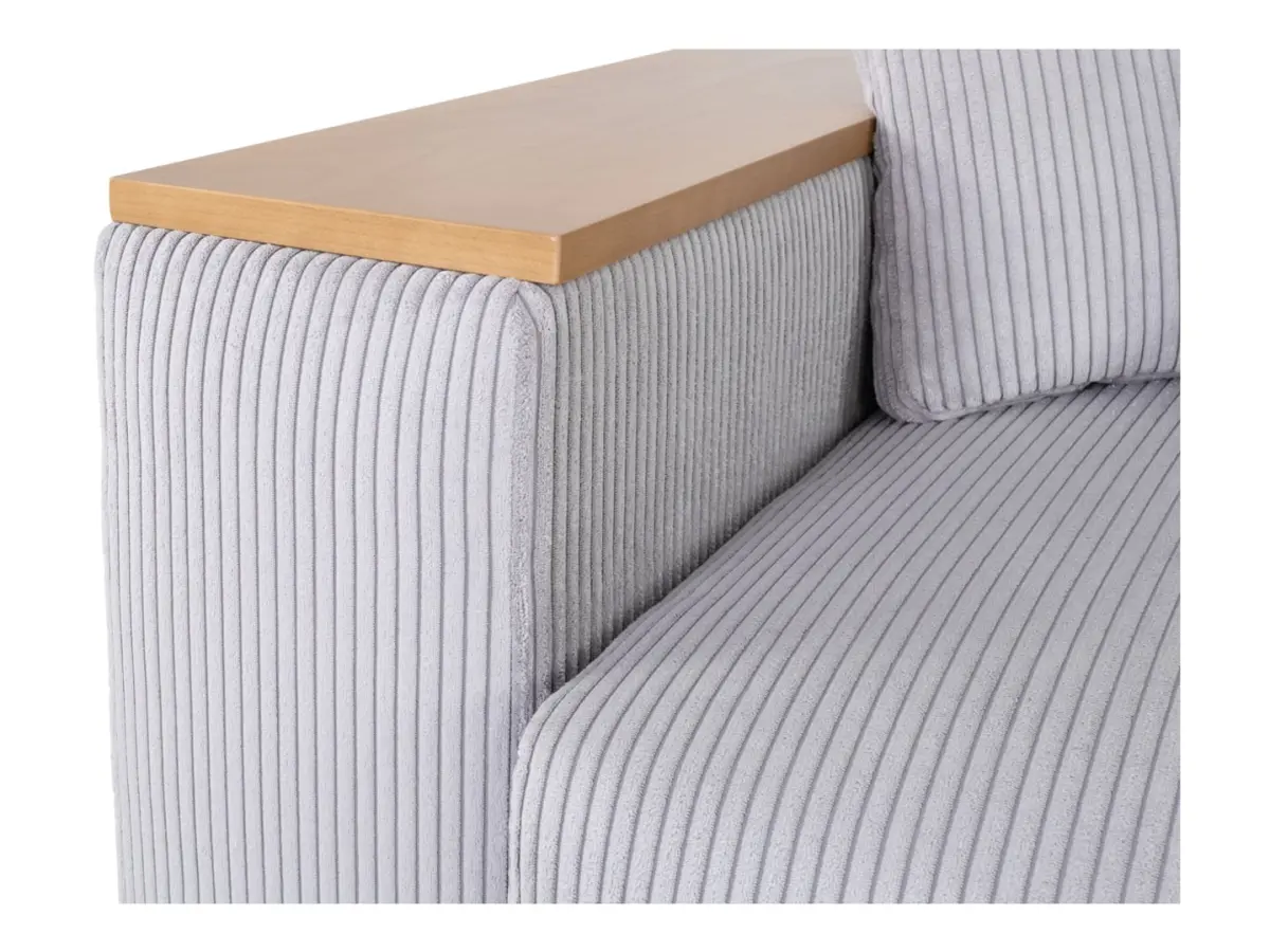 Sofá de tres plazas Peter cama con arcón de pana gris