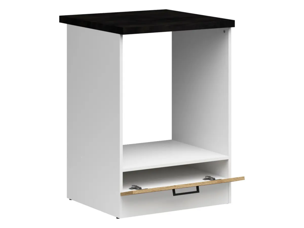 Mueble de cocina para horno encastrable Junona Line 60 cm roble delano claro con encimera