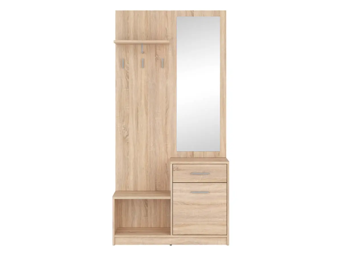 Conjunto de recibidor Nepo Plus 90 cm roble sonoma