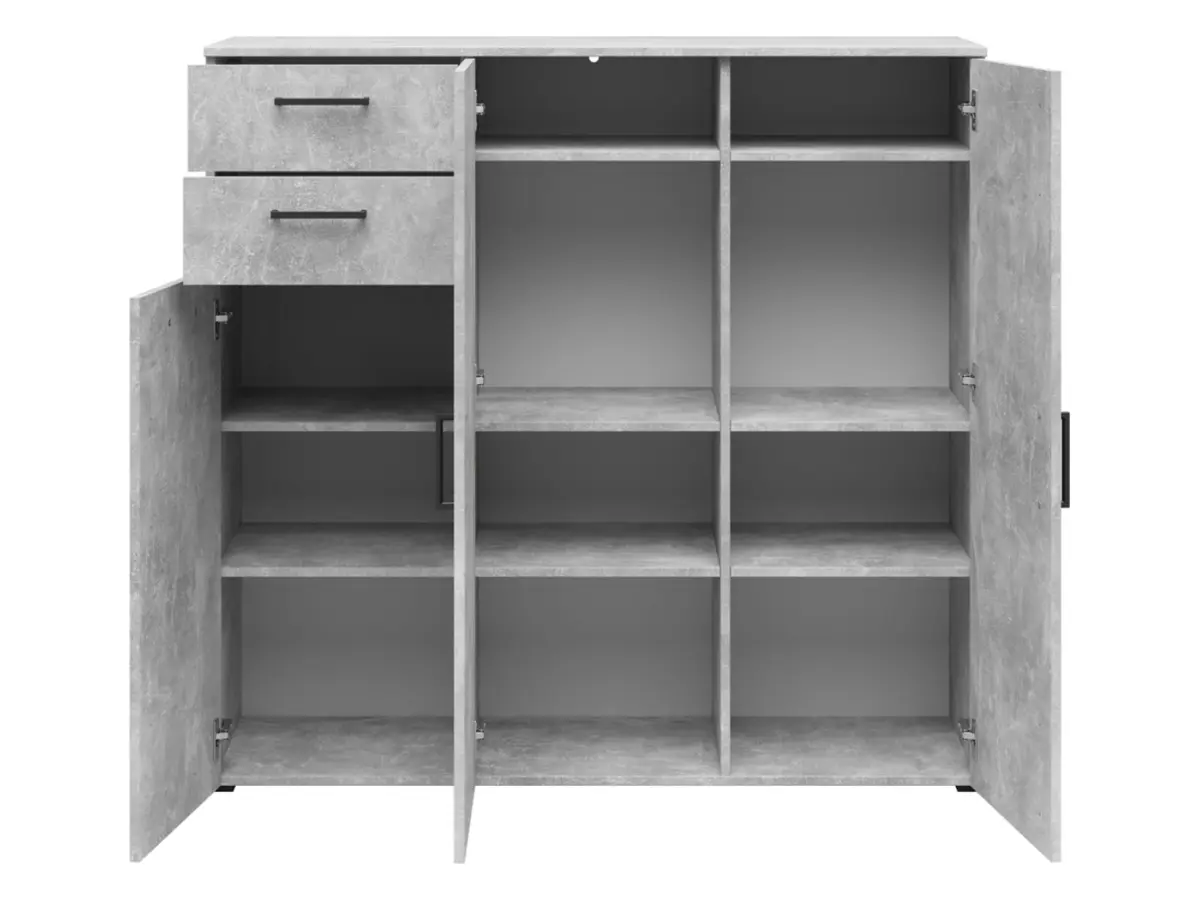 Chest of drawers MultiDo 120 cm with 3 doors and 2 drawers light atelier