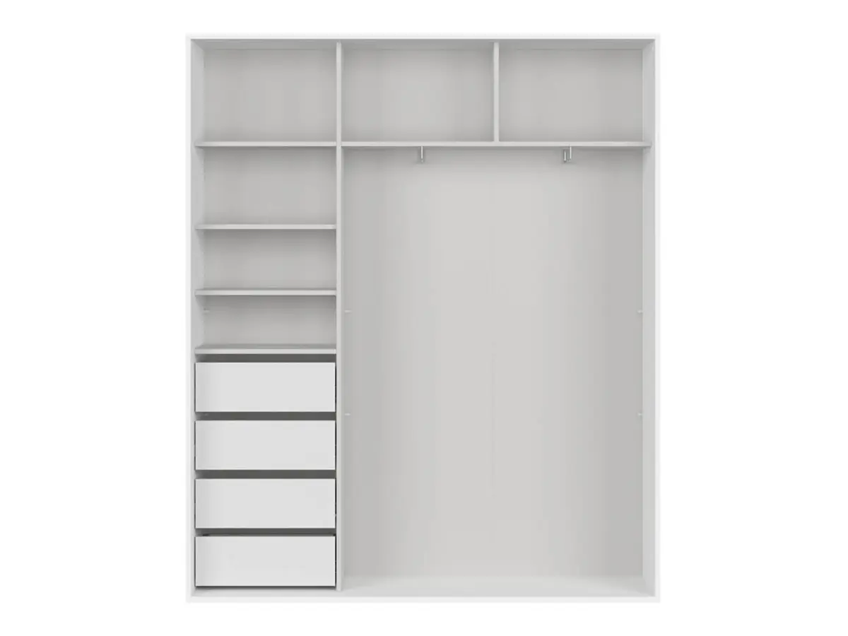 Armario de puertas correderas Flex 180 cm blanco