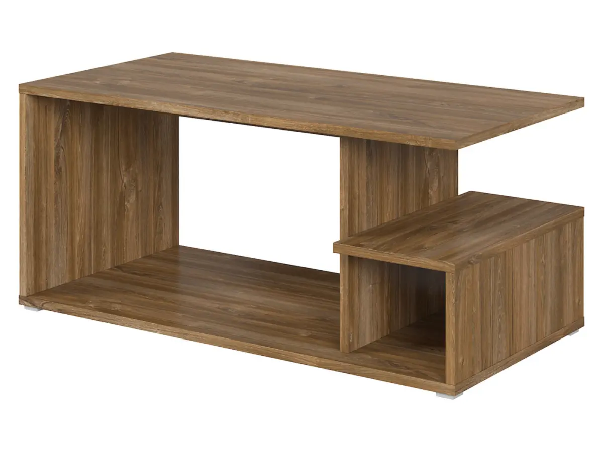 Mesa de centro Gato 100x50 con estante roble stirling