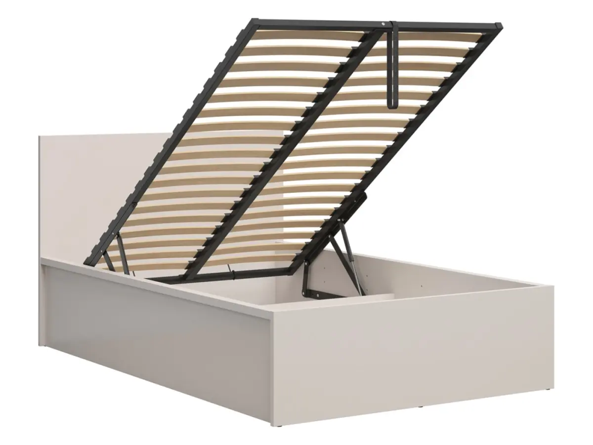 Cama Tetrix 120x200 con somier y contenedor cachemir