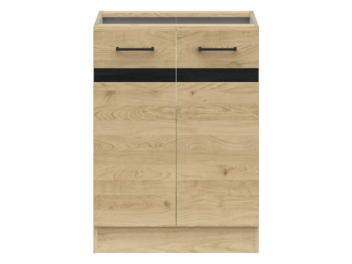 Mueble bajo de cocina Junona Line 60 cm con 2 puertas roble bernstein
