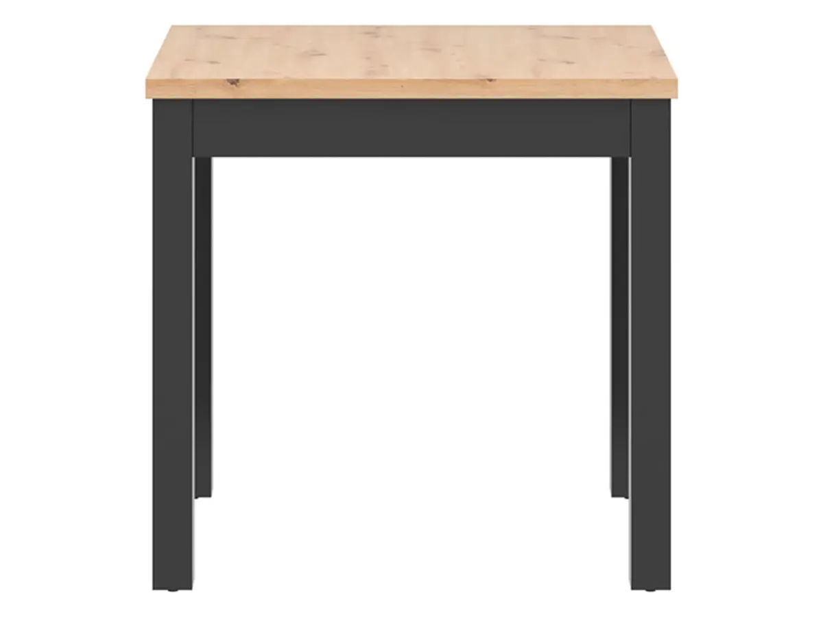 Mesa cuadrada Maren 80 cm roble artisan/negro