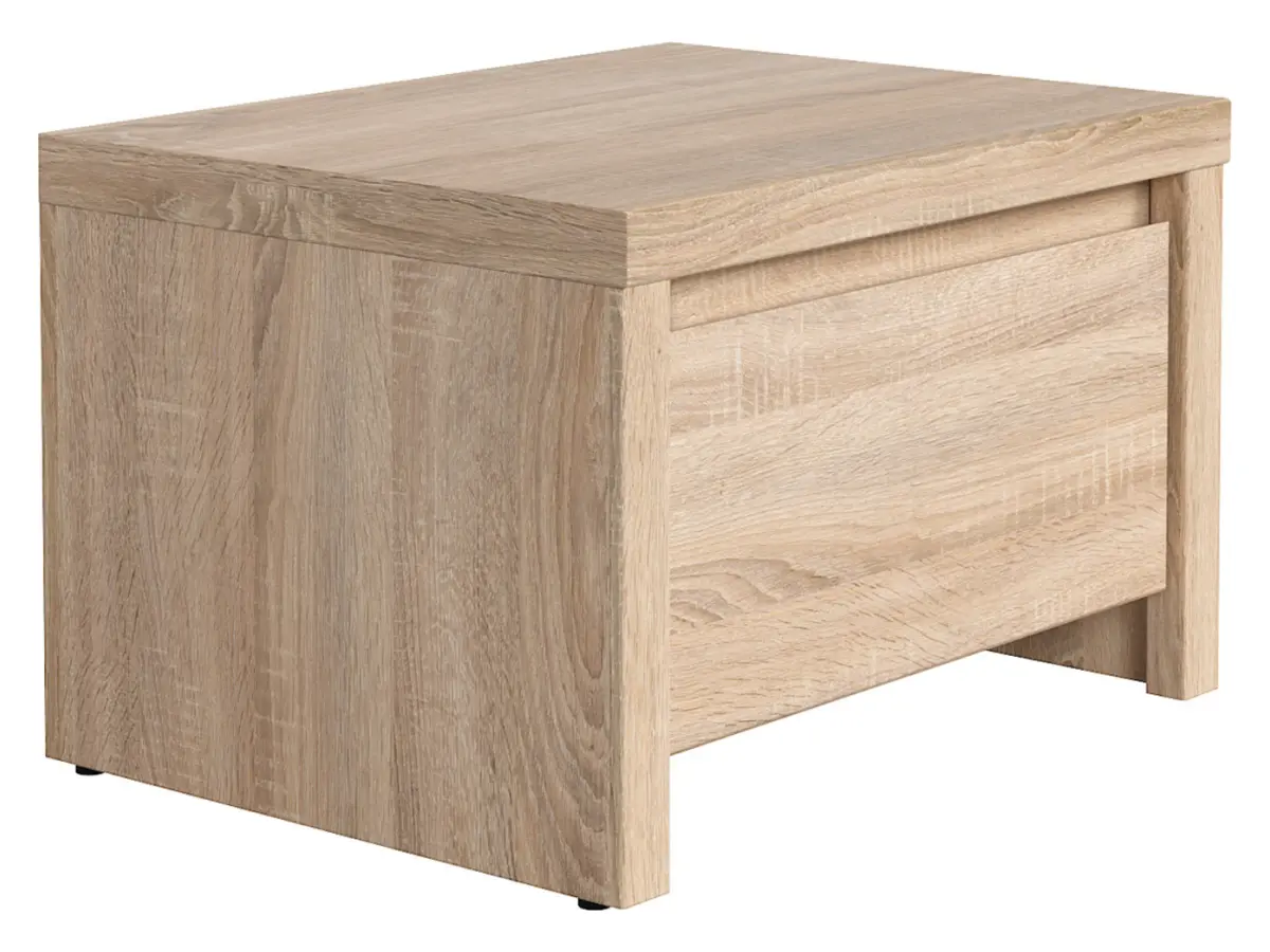 Mesita de noche Kaspian 51 cm con cajón roble sonoma