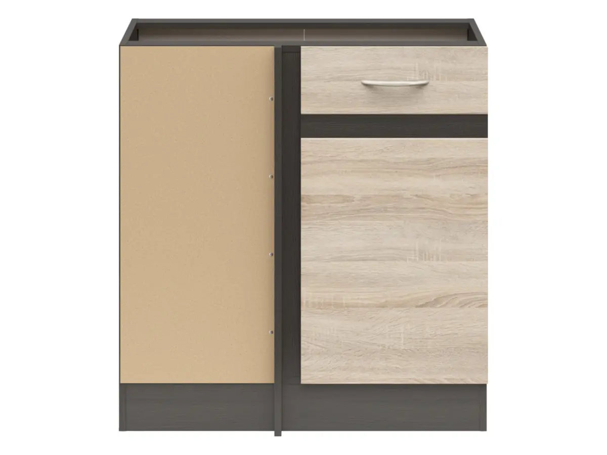 Mueble de cocina bajo de rincón Junona Line izquierdo roble sonoma esquinero 100x60 cm