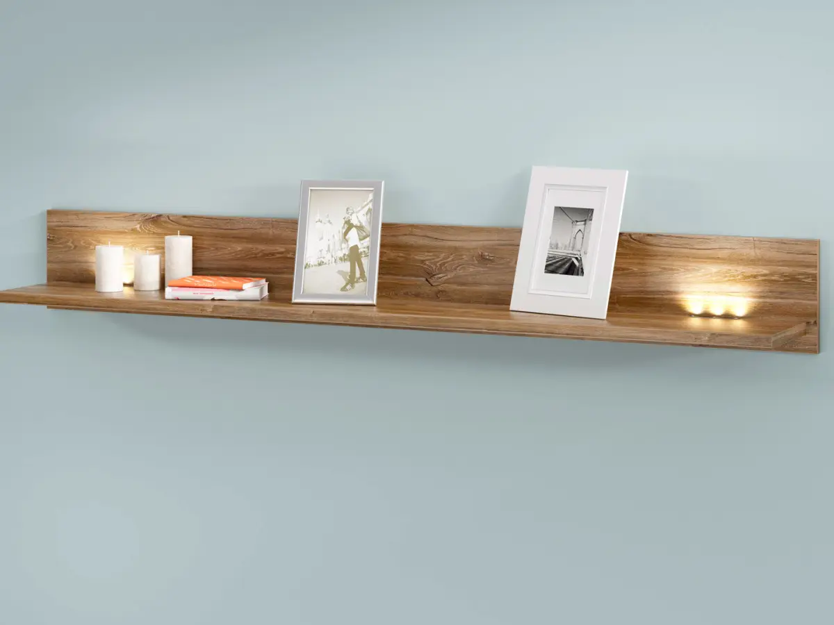 Estante de pared Gent 200 cm roble stirling