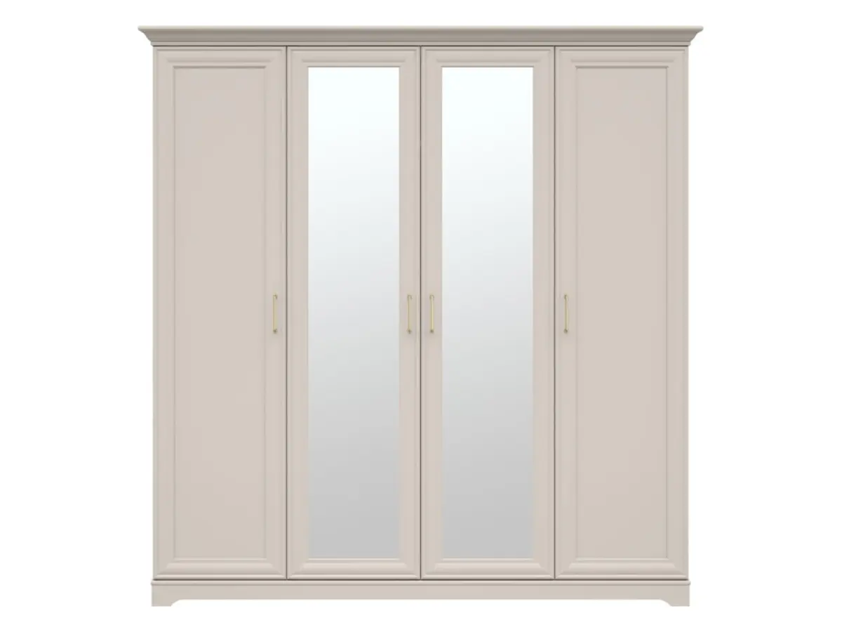 Armario de cuatro puertas Anga 210 cm con espejo cachemira