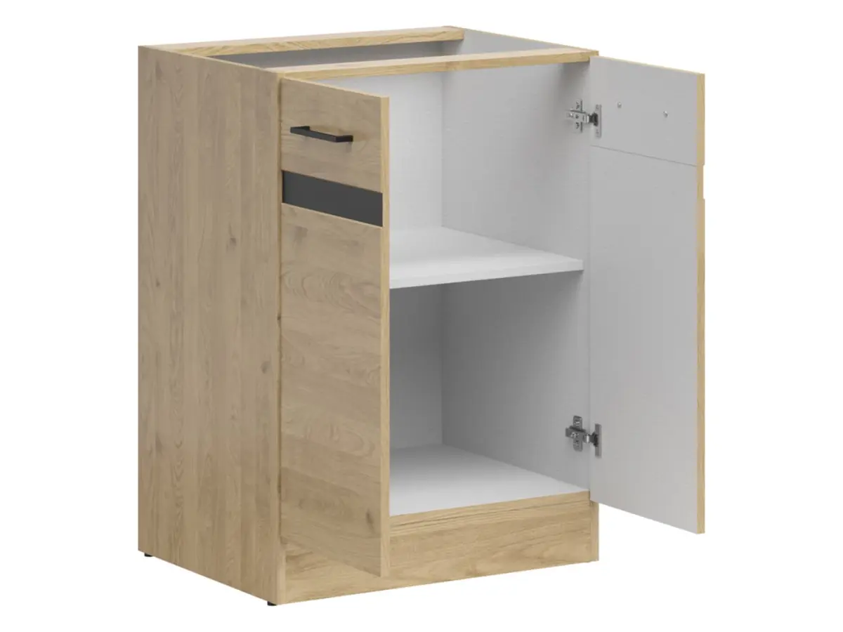 Mueble bajo de cocina Junona Line 60 cm con 2 puertas roble bernstein