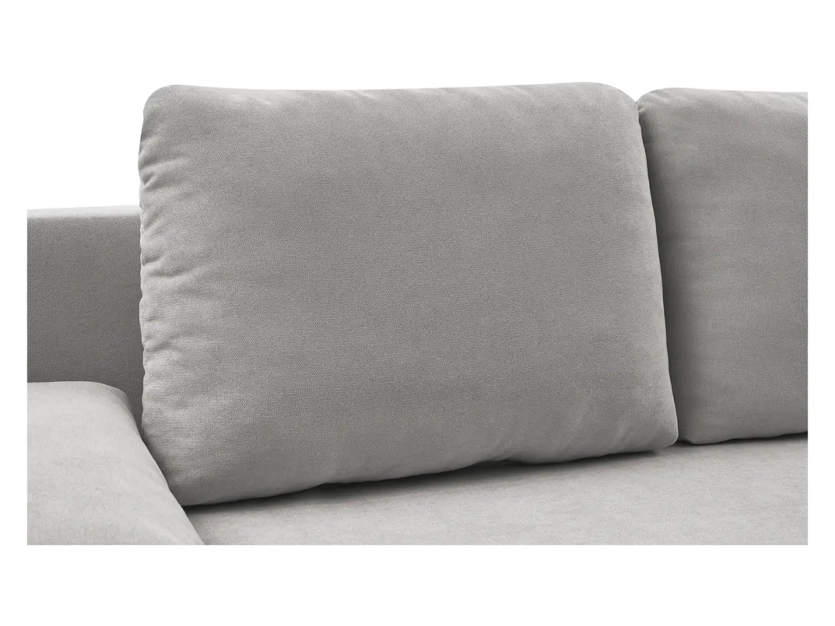 Sofá de tres plazas Sun con función de cama y contenedor gris