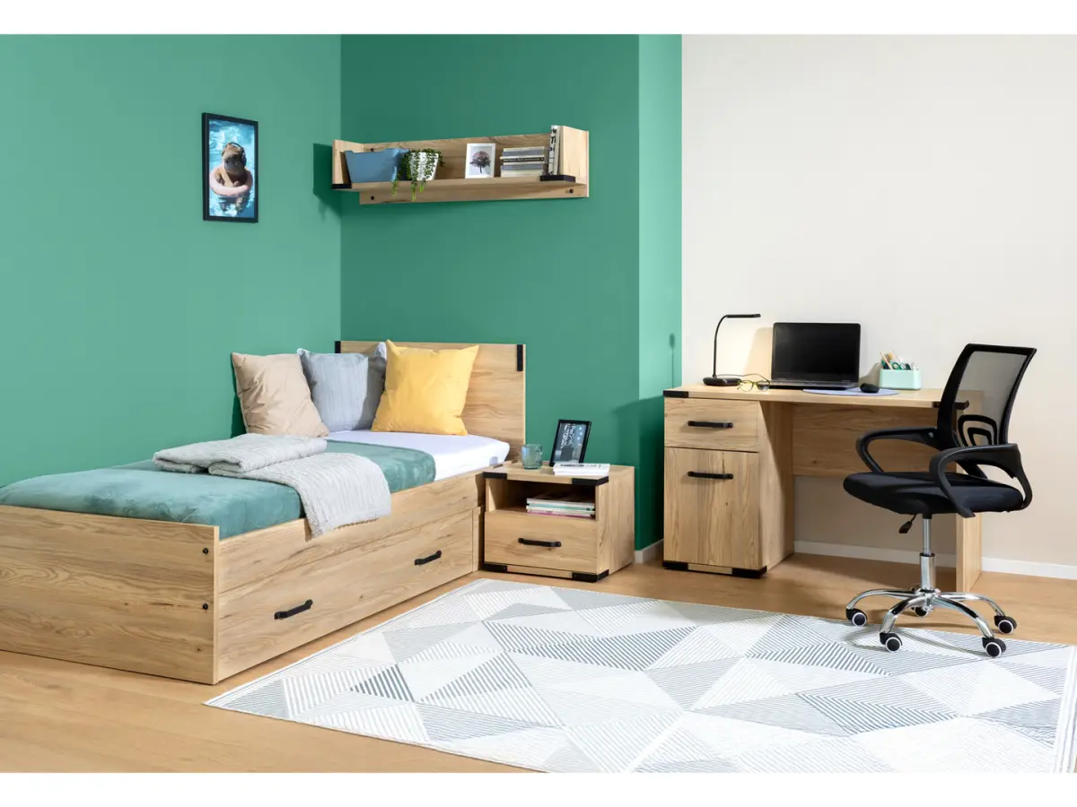 Escritorio Lara 117 cm con puerta y cajón fresno Belarus