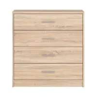 Cómoda Nepo Plus 80 cm con 4 cajones roble sonoma