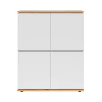 Armario Yamael 100 cm con 4 puertas blanco