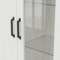 Vitrina Loksa 102 cm con 2 puertas pino andersen blanco