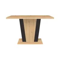 Mesa extensible Zalder 120/160x68 roble artisan/negro