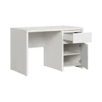 Escritorio Kaspian 120 cm con puerta y cajón blanco