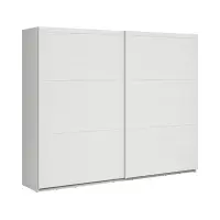 Armario de puertas correderas Loksa 270 cm pino andersen blanco/roble grandson