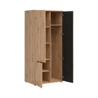 Armario de tres puertas Vabres 90 cm roble artisan listones