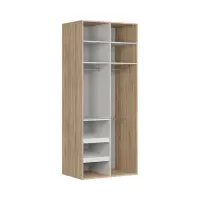 Armario de dos puertas Flex 100 cm blanco brillo