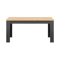 Mesa extensible Hesen 160/200x90 roble artisan/grafito