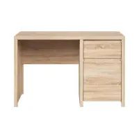 Escritorio Kaspian 120 cm con puertas y cajón roble sonoma