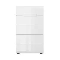 Komoda Azteca Trio 60 cm z 5 szufladami biały połysk