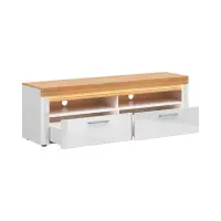 Mueble RTV Horton 166 cm con 2 cajones blanco/roble dorado grandson