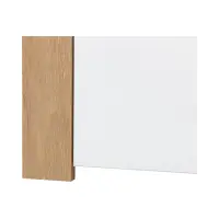 Estantería Balder 62 cm con puertas y cajón roble riviera/blanco brillo