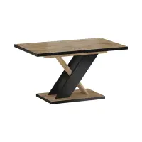 Mesa extensible Eryk 138/178x85 roble artisan/negro