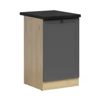 Armario de cocina inferior Junona Line 50 cm izquierdo grafito con encimera