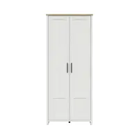 Armario de dos puertas Loksa 84 cm pino andersen blanco/roble grandson
