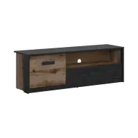 Mueble RTV Kassel 150 cm con puertas y cajón roble monastery