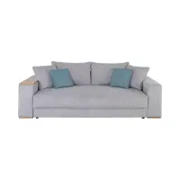 Sofá de tres plazas Peter cama con arcón de pana gris