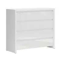 Cómoda Larios 105 cm con 4 cajones blanco brillo