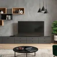 Комод System 64 с 2 ящиками графитовый