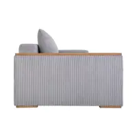 Sofá de tres plazas Peter cama con arcón de pana gris