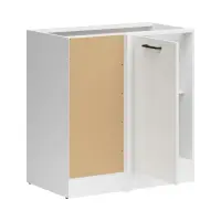 Mueble bajo de cocina de rincón Junona Line izquierdo brillo tiza para rincón 100x60 cm