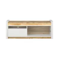 Mueble RTV Alameda 147 cm con cajón y estante blanco