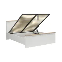 Cama Loksa B 180x200 con somier y arcón pino andersen blanco